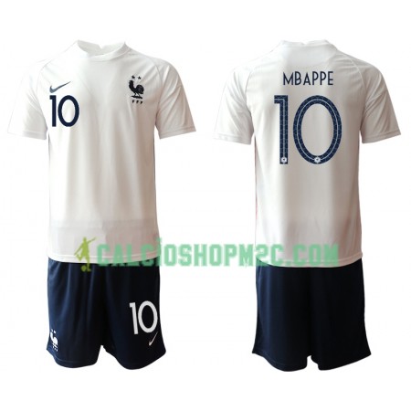 Francia Kylian Mbappé 10 Bambino Maglia Trasferta Euro 2020 Manica Corta (+ Pantaloncini)